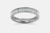 Assay Channel Emerald Cut Diamond Eternity Band Ring 14K White Gold