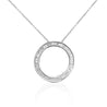 Baguette Cut Circle Diamond Pendant in 14k white gold - ASSAY