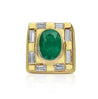 4 Carat Oval Cut Natural Emerald Mens Ring - ASSAY