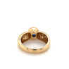 Bezel Set Blue Sapphire and Diamond Ring in 18k Yellow Gold-Assay Jewelers-ASSAY