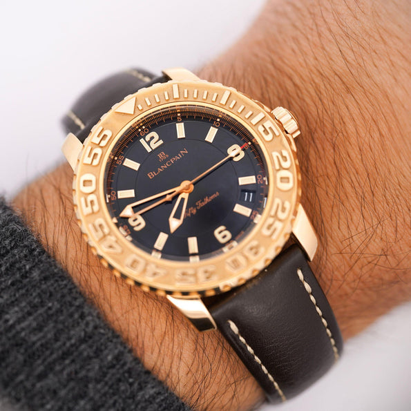 Blancpain Fifty Fathoms Trilogy 18K Rose Gold Ltd Ed 51/100 Ref 2200-3630 Watch