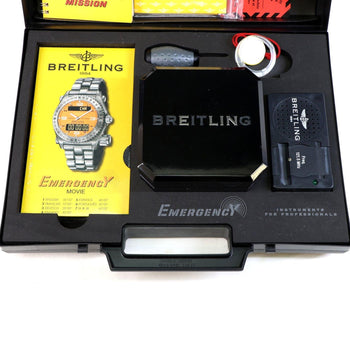 Breitling Emergency Mission A73321 Stainless Steel Silver Dial Quartz Watch – Assay Jewelers