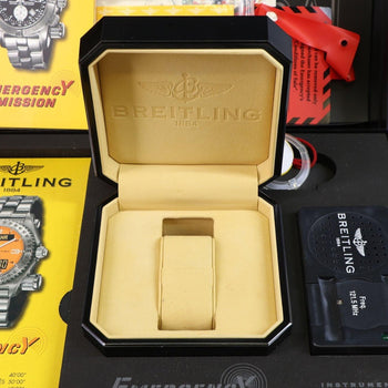 Breitling Emergency Mission A73321 Stainless Steel Silver Dial Quartz Watch – Assay Jewelers