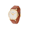 Bucherer 33mm Manual Wind 18K Gold On Leather Watch Ref 50030