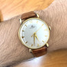 Bucherer 33mm Manual Wind 18K Gold On Leather Watch Ref 50030