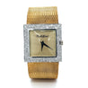 Bueche Girod Mens Square Watch in 18k gold & Diamond Bezel-Watch-ASSAY