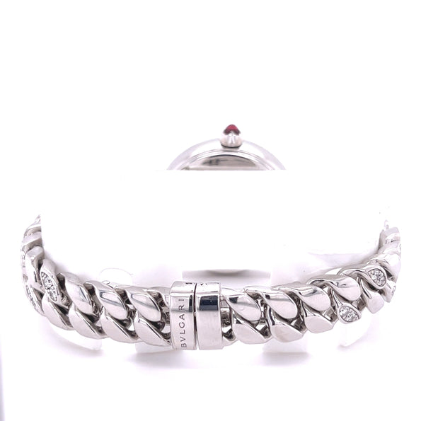 Bulgari 31mm Catene Watch with 18k White Gold and Diamond Link Strap