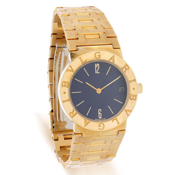Bvlgari BB30 GD Black Dial 30mm 18K Gold Quartz Watch Box/Papers – Assay Jewelers