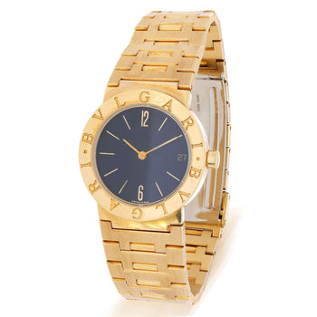 Bvlgari BB30 GD Black Dial 30mm 18K Gold Quartz Watch Box/Papers – Assay Jewelers