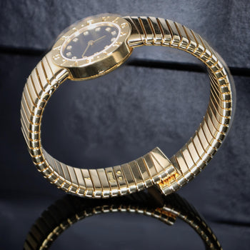 Bvlgari Tubogas BB23 18K Yellow Gold Diamond Dial 26mm Ladies Watch Full Set – Assay Jewelers