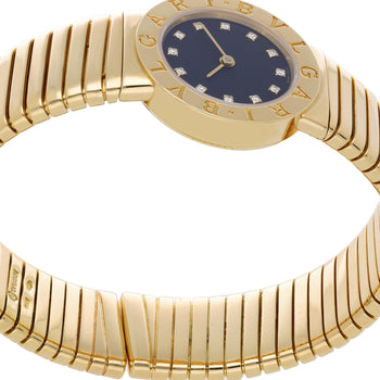 Bvlgari Tubogas BB23 18K Yellow Gold Diamond Dial 26mm Ladies Watch Full Set – Assay Jewelers