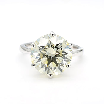 CGL Certified 6.3 Carat I/VS2 Round Diamond 14K White Gold Solitaire Engagement – Assay Jewelers