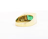 Carat Emerald-Cut Emerald Men&#39;s Ring in 18K Gold