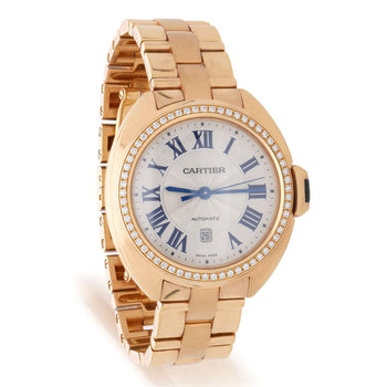 Cartier Clé de Cartier WJCL0003 Diamond Bezel 18K Rose Gold Watch Full Set – Assay Jewelers