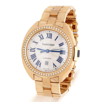 Cartier Clé de Cartier WJCL0003 Diamond Bezel 18K Rose Gold Watch Full Set – Assay Jewelers