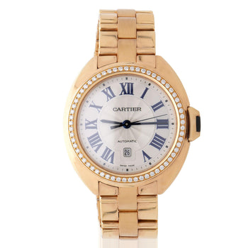 Cartier Clé de Cartier WJCL0003 Diamond Bezel 18K Rose Gold Watch Full Set – Assay Jewelers