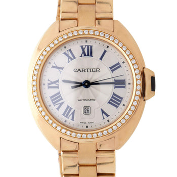 Cartier Clé de Cartier WJCL0003 Diamond Bezel 18K Rose Gold Watch Full Set – Assay Jewelers