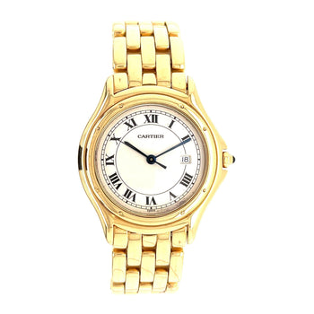 Cartier Cougar Midsize 18K Yellow Gold Unisex 33MM Watch ref. 887904 – Assay Jewelers