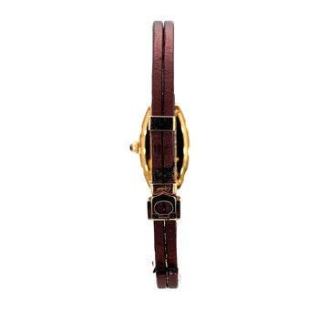 Cartier Mini Tonneau Lanieres 2592 18K Rose Gold Burgundy Strap Quartz Watch – Assay Jewelers