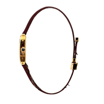 Cartier Mini Tonneau Lanieres 2592 18K Rose Gold Burgundy Strap Quartz Watch – Assay Jewelers