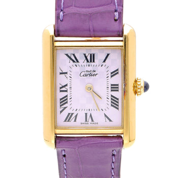 Cartier Must de Cartier Tank 2415 Japan Limited Purple Checkerboard Dial Watch – Assay Jewelers
