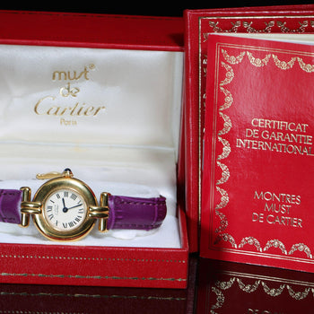 Cartier Must de Colisee Vermeil 590002 Ladies 24mm Watch Box/Papers – Assay Jewelers