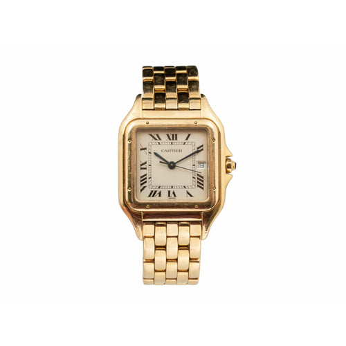 Cartier Panthere Ladies 27mm Large Size Watch in 18K Yellow Gold Model 887968