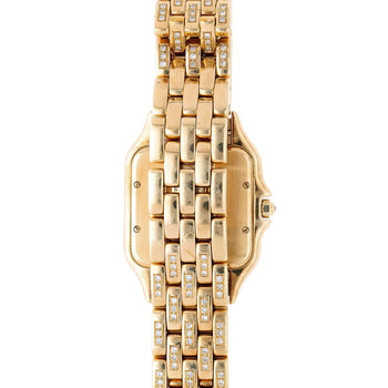 Cartier Panthere Ref 8839 Jumbo 27mm Full Pave Diamond 18K Yellow Gold Watch Set – Assay Jewelers