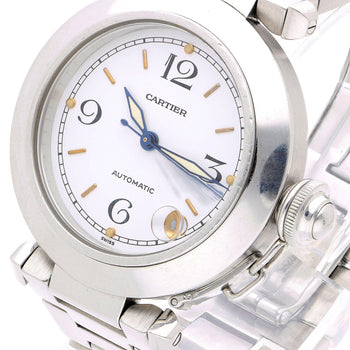 Cartier Pasha C W31015M7 35mm White Dial Steel Automatic Watch Full Set – Assay Jewelers