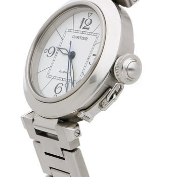 Cartier Pasha C W31074M7 35mm Steel White Arabic Dial Automatic Full Set Watch – Assay Jewelers