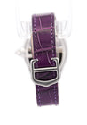 Cartier Roadster 31mm Ref. 2875 Purple Purple Leather Strap Steel Watch