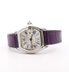 Cartier Roadster 31mm Ref. 2875 Purple Purple Leather Strap Steel Watch