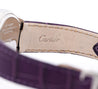 Cartier Roadster 31mm Ref. 2875 Purple Purple Leather Strap Steel Watch