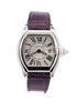 Cartier Roadster 31mm Ref. 2875 Purple Purple Leather Strap Steel Watch