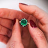 Cartier Signed Art Deco Colombian Emerald Onyx & Diamond Platinum Ring