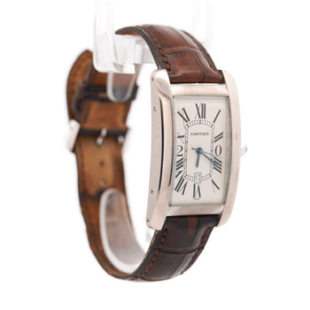 Cartier Tank Americaine 1741 White Gold Automatic Watch 20-year Service Edition – Assay Jewelers