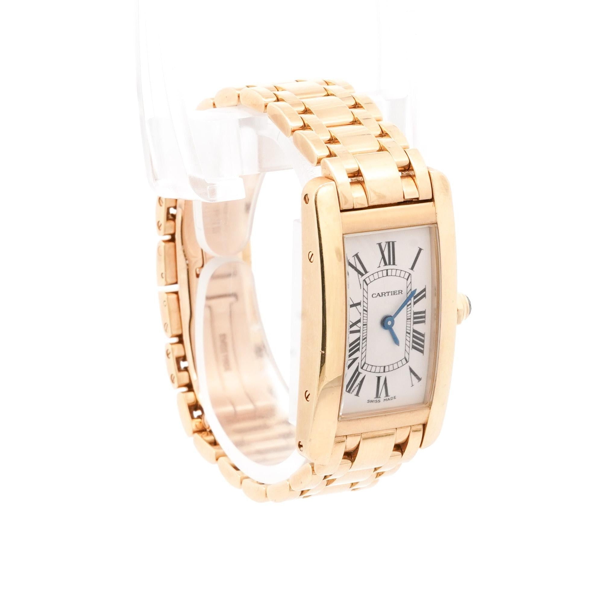 Cartier Tank Americaine 18K Gold Ladies Watch Ref. 2482