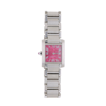Cartier Tank Francaise Raspberry Rose Dial Christmas Edition Watch Full Set – Assay Jewelers