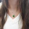 Certified 5.11 Carat Jadeite Jade and Diamond Platinum Pendant Necklace