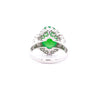 Certified 5.16 Carat Fei Cui Type A Jadeite Jade and Diamond Cocktail Ring