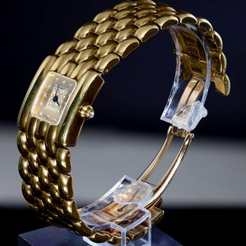 Chaumet Khésis Factory Diamond Dial 18K Yellow Gold Bracelet Watch Circa 2000 – Assay Jewelers