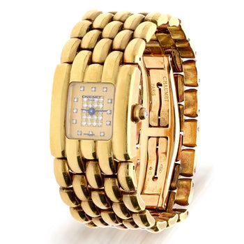 Chaumet Khésis Factory Diamond Dial 18K Yellow Gold Bracelet Watch Circa 2000 – Assay Jewelers