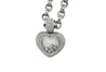 Chopard Happy Diamond 18Kt White Gold Heart Shape Pendant Necklace with Pouch & Papers