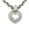 Chopard Happy Diamond 18Kt White Gold Heart Shape Pendant Necklace with Pouch & Papers-Necklace-ASSAY