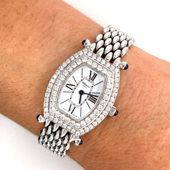Chopard Womens Classic 10/6560-23 Diamond Bezel Watch in 18k White Gold – Assay Jewelers