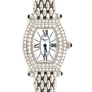 Chopard Womens Classic 10/6560-23 Diamond Bezel Watch in 18k White Gold – Assay Jewelers