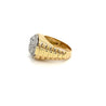 Signet Style Natural Round Diamond Cluster Mens Ring in 18k Gold-Rings-ASSAY