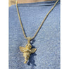 Custom-made 10K Gold Diamond Baby Cherub Angel Rosary Pendant - ASSAY