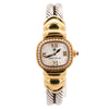 David Yurman Mother of Pearl Diamond Bezel 18K Gold Silver Vintage 1990s Watch