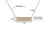 Diamond Bar Pendant Cable Chain Necklace 14K Yellow Gold 0.75 Carats